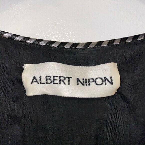 Albert Nipon Sheath Dress Black Plaid Sequin 4 - Picture 8 of 8